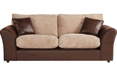 HOME New Bailey Large Jumbo Cord Sofa - Natural